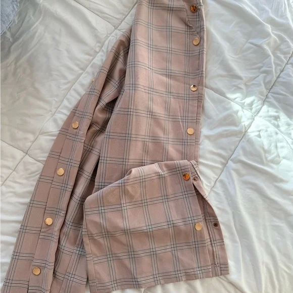 Pink Plaid Pants - Picture 3 of 4